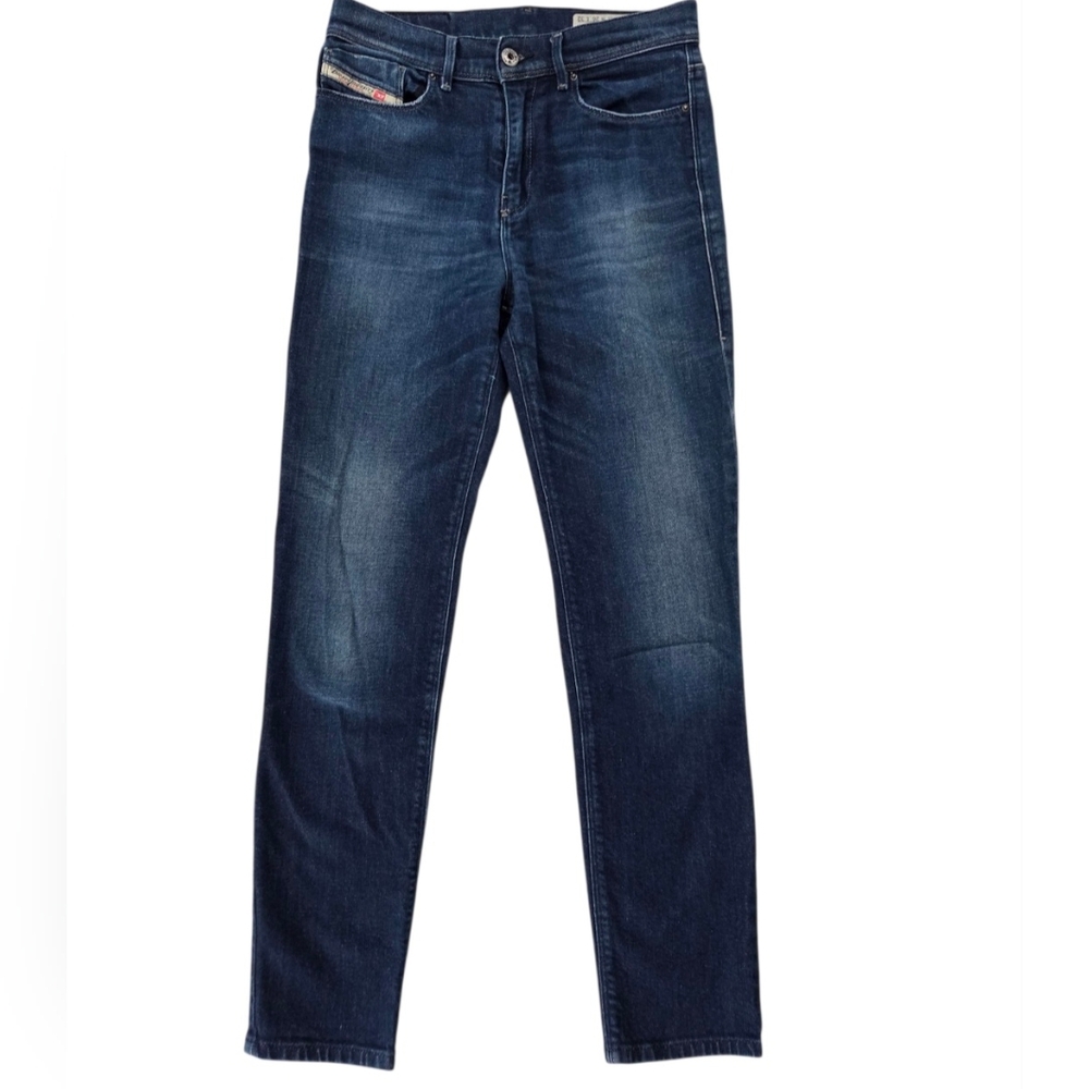Diesel Highkee Slim Straight Jeans Women's‎ 26 x32 Blue Stretch 2000s Y2K Denim